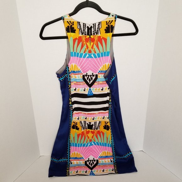 NWT Mara Hoffman Navy Sunrise Llama Alpaca Mini Dress, Size 2 - Picture 6 of 16